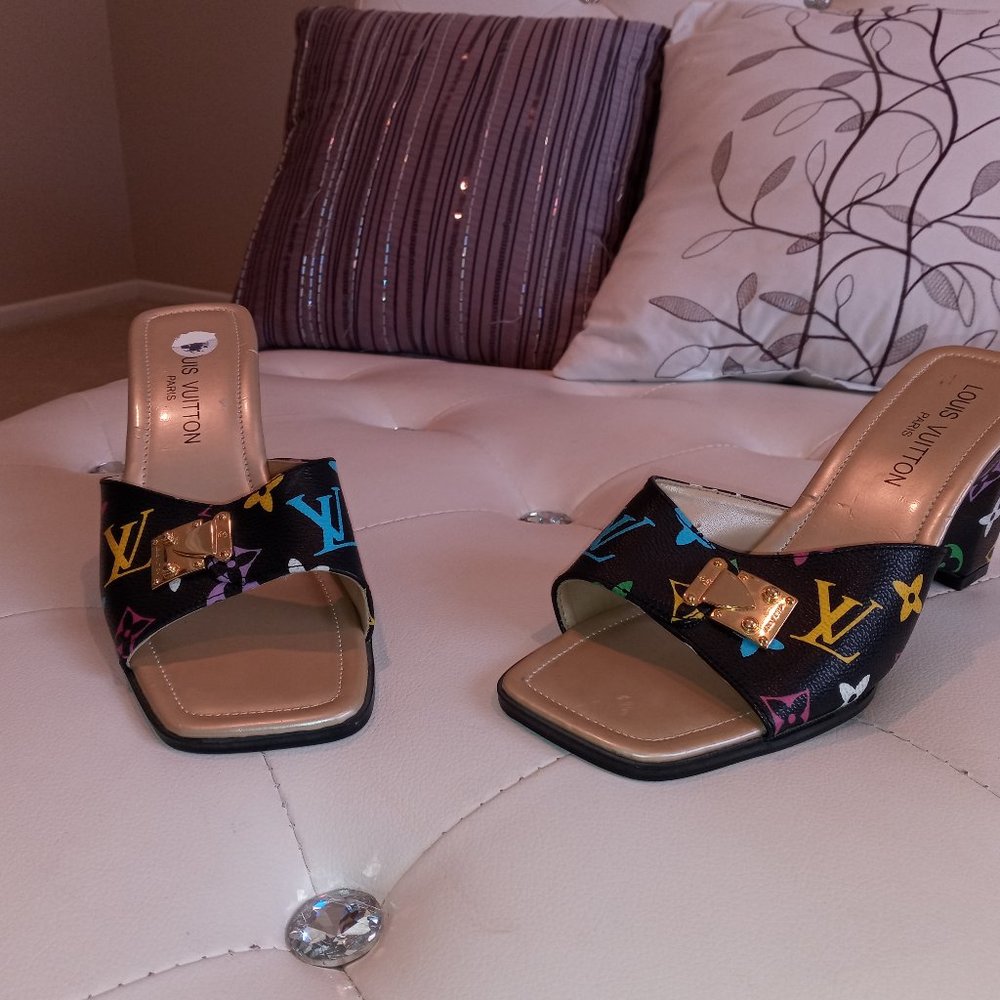Louis Vuitton Wedge Sandals Size 7